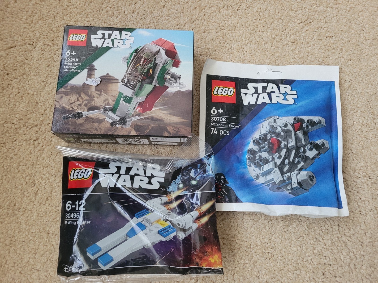 LEGO Star Wars sets: Boba Fett, A-Wing, Millennium Falcon, Ophalen of Verzenden, Nieuw, Overige merken