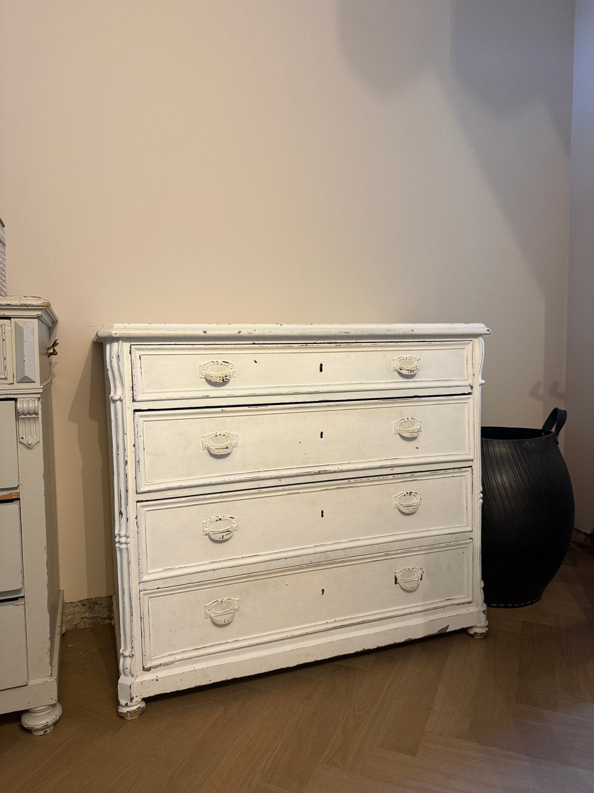 Brocante Antieke Commode, Huis en Inrichting, Ophalen, 100 tot 150 cm, Zo goed als nieuw, 3 of 4 laden