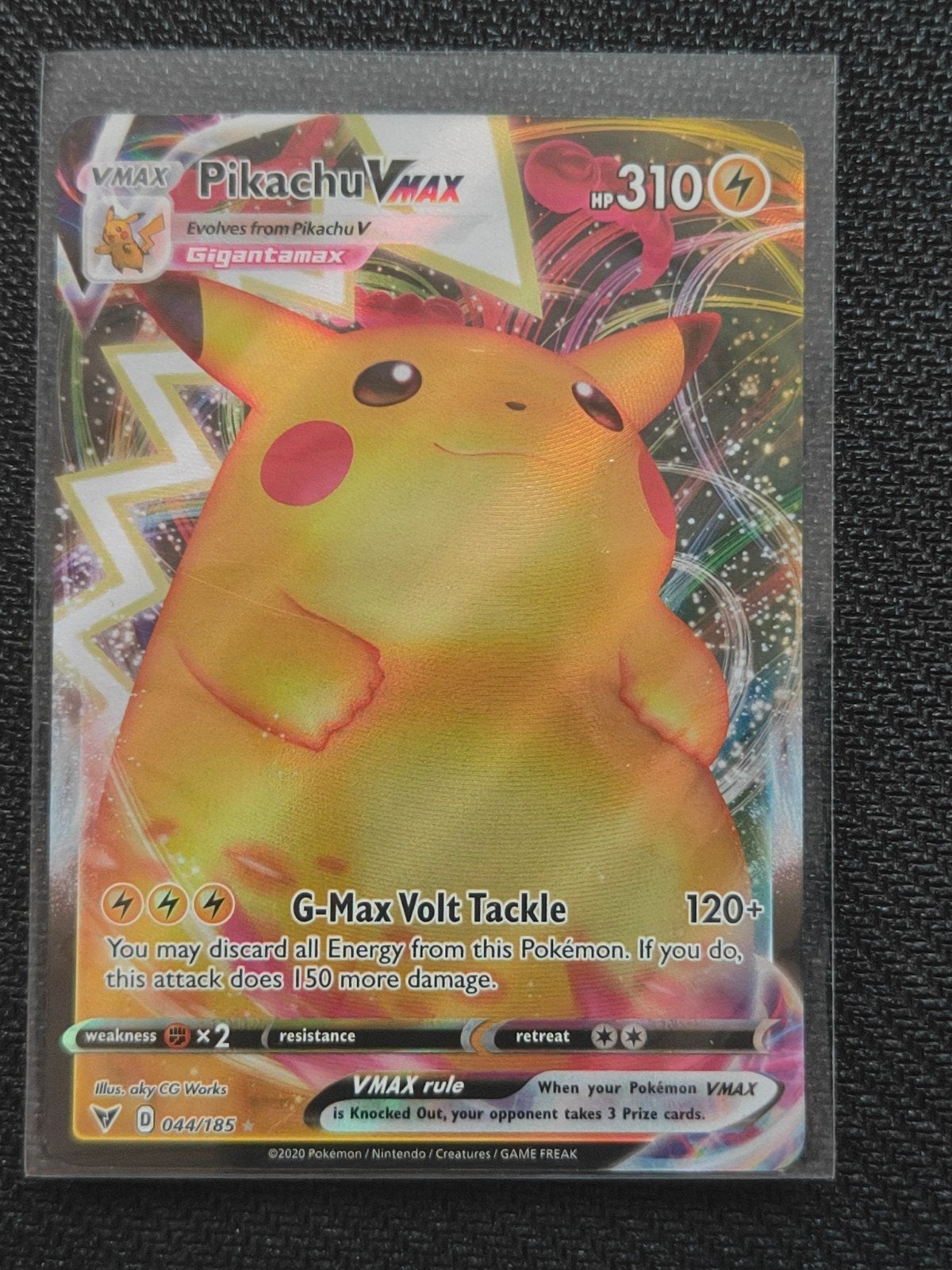 Pikachu VMAX VIV 044/185 NM Pokémon Kaart, Ophalen of Verzenden, Zo goed als nieuw, Losse kaart