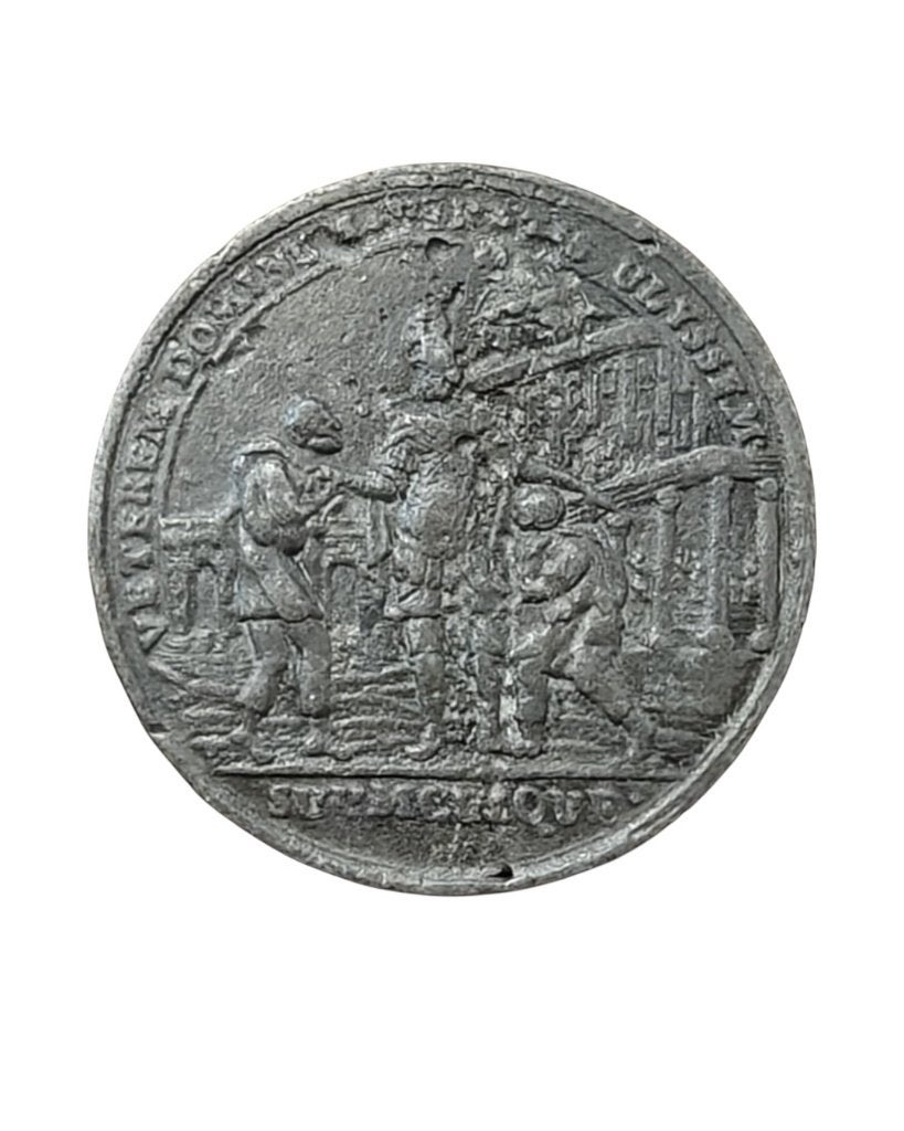 penning 1751 inhuldiging Willem IV Vlissingen en Veere, Ophalen of Verzenden, Overige materialen
