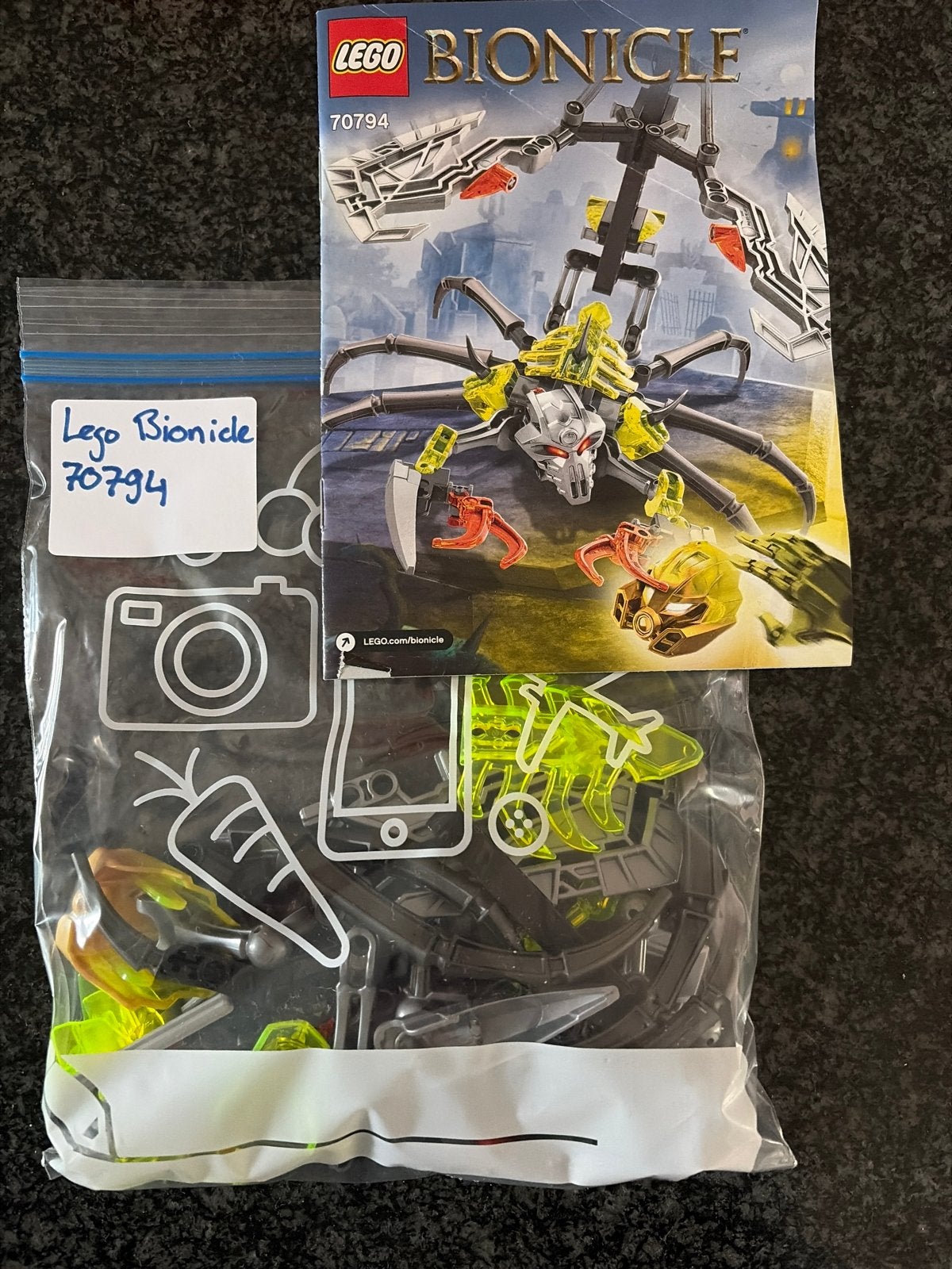 LEGO Bionicle 70794 Skull Scorpio met instructieboekje, Ophalen of Verzenden, Zo goed als nieuw