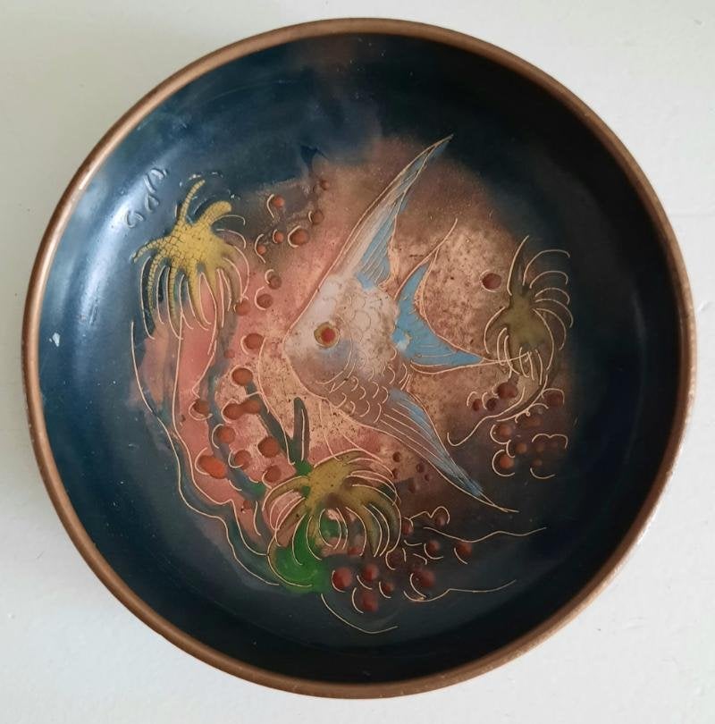 Koperen bordje emaille sagitta holland maanvis, Ophalen of Verzenden