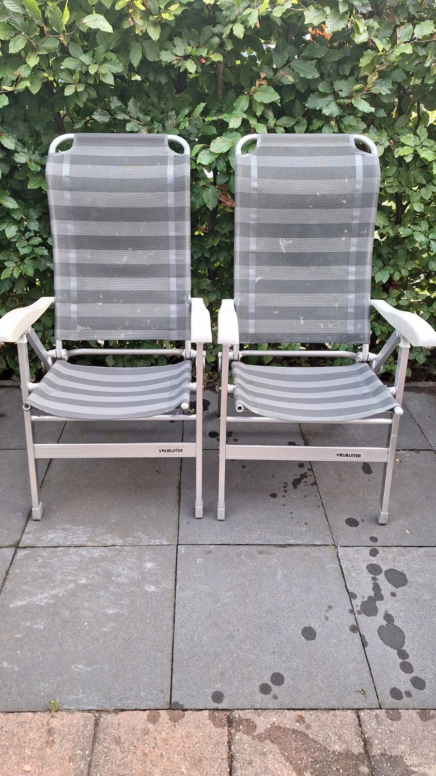 2 Campingstoelen verstelbaar Vrijbuiter, Ophalen, Gebruikt, Campingstoel