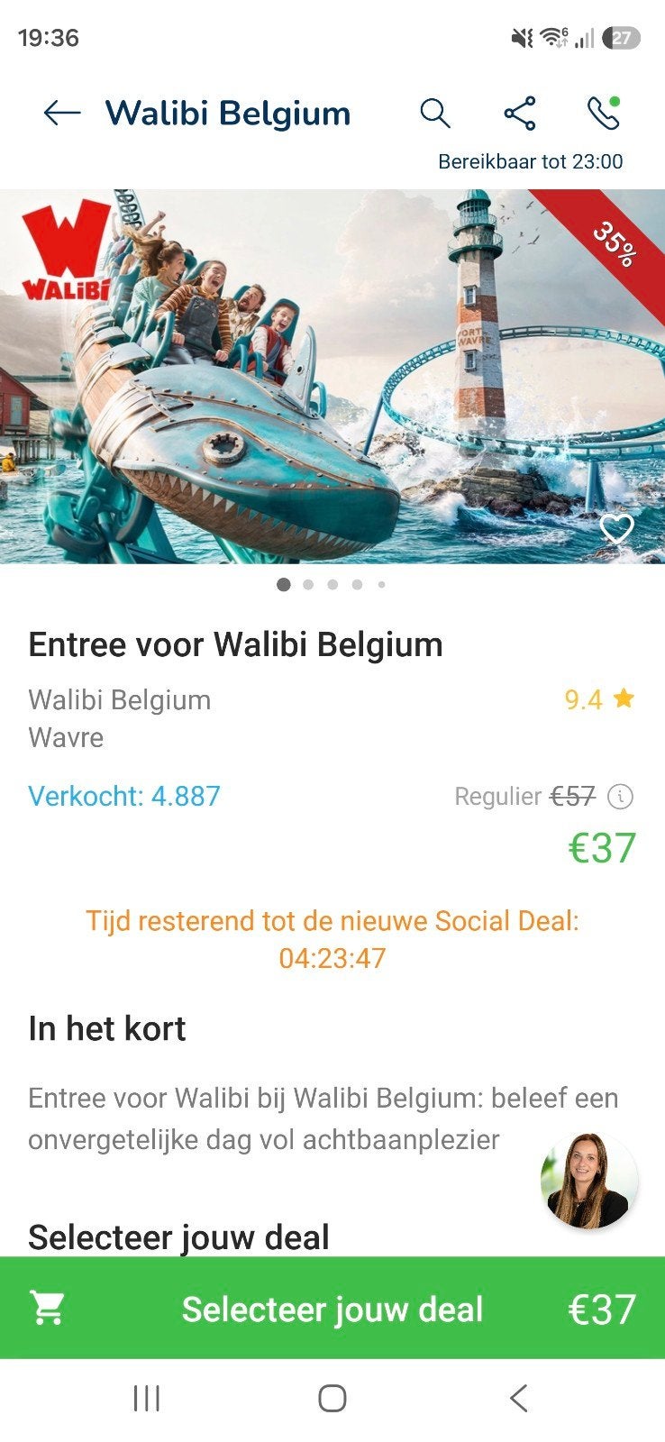 2 e-tickets Walibi België, Twee personen, Overige soorten, Pretpark