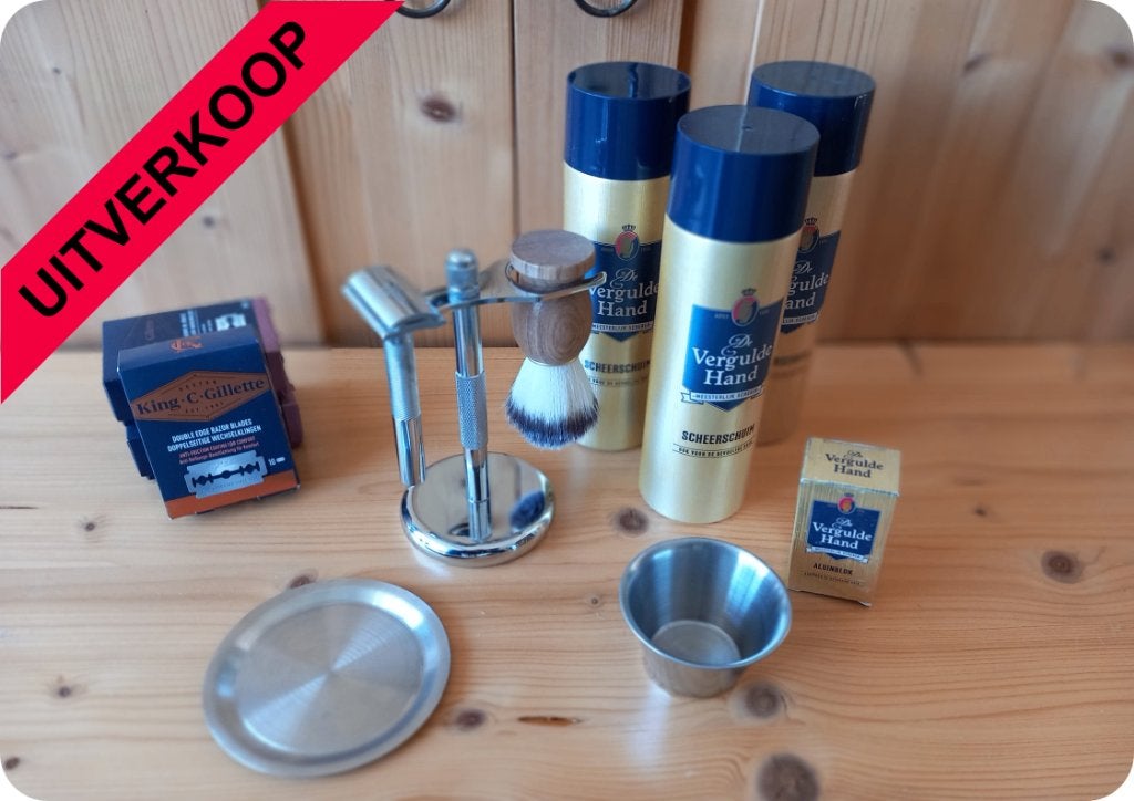 Te koop: Scheergerei, Gillette King C & De Vergulde Hand, Ophalen of Verzenden, Zo goed als nieuw, Scheren en Epileren