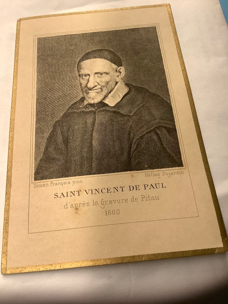 Sint Vincent de Paul 1660, Ophalen of Verzenden, Bidprentje