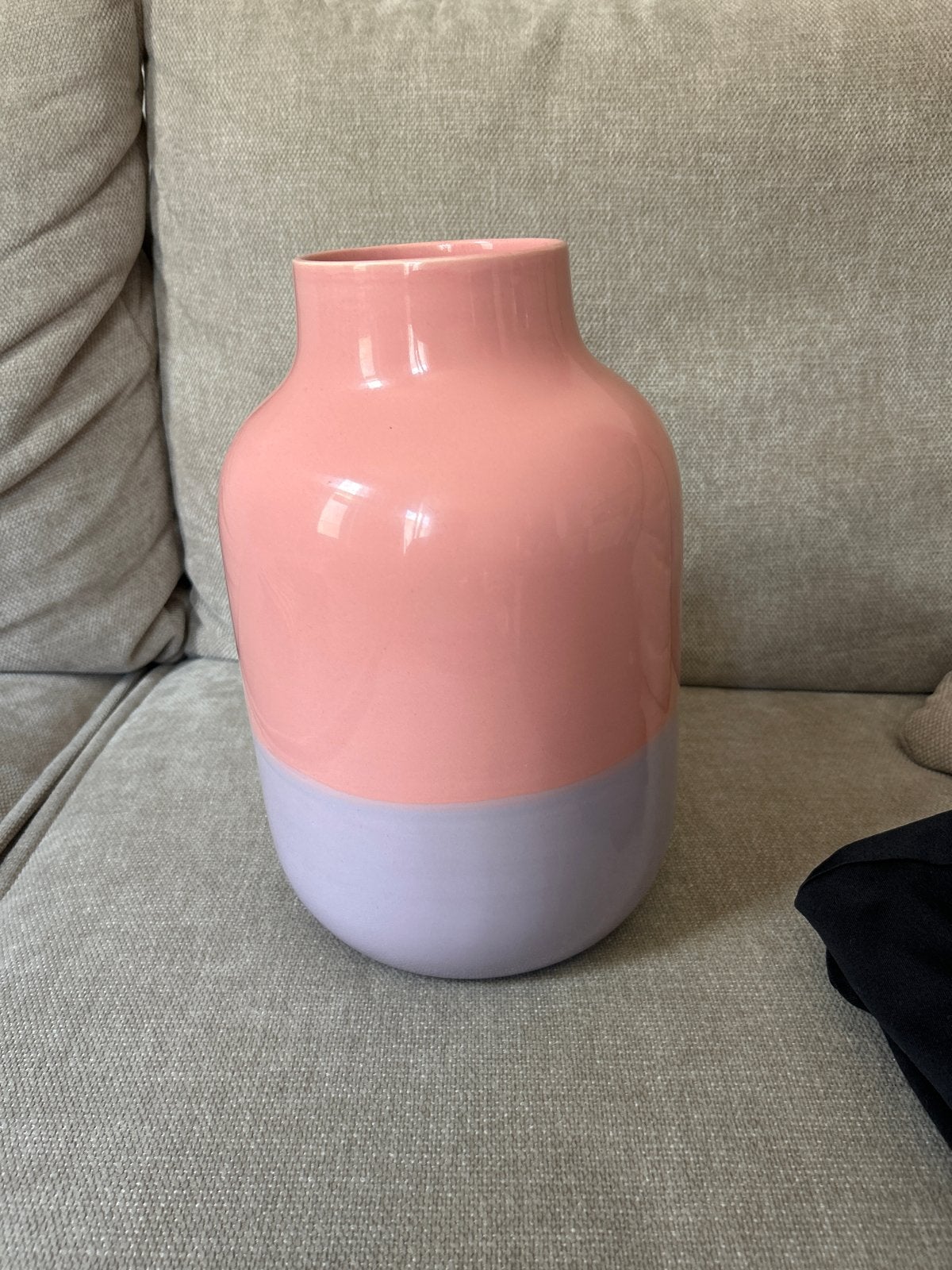 Motel a Miio Vaas Roze met Paars - 30cm, Ophalen, Handgemaakt, Meerkleurig, Zo goed als nieuw