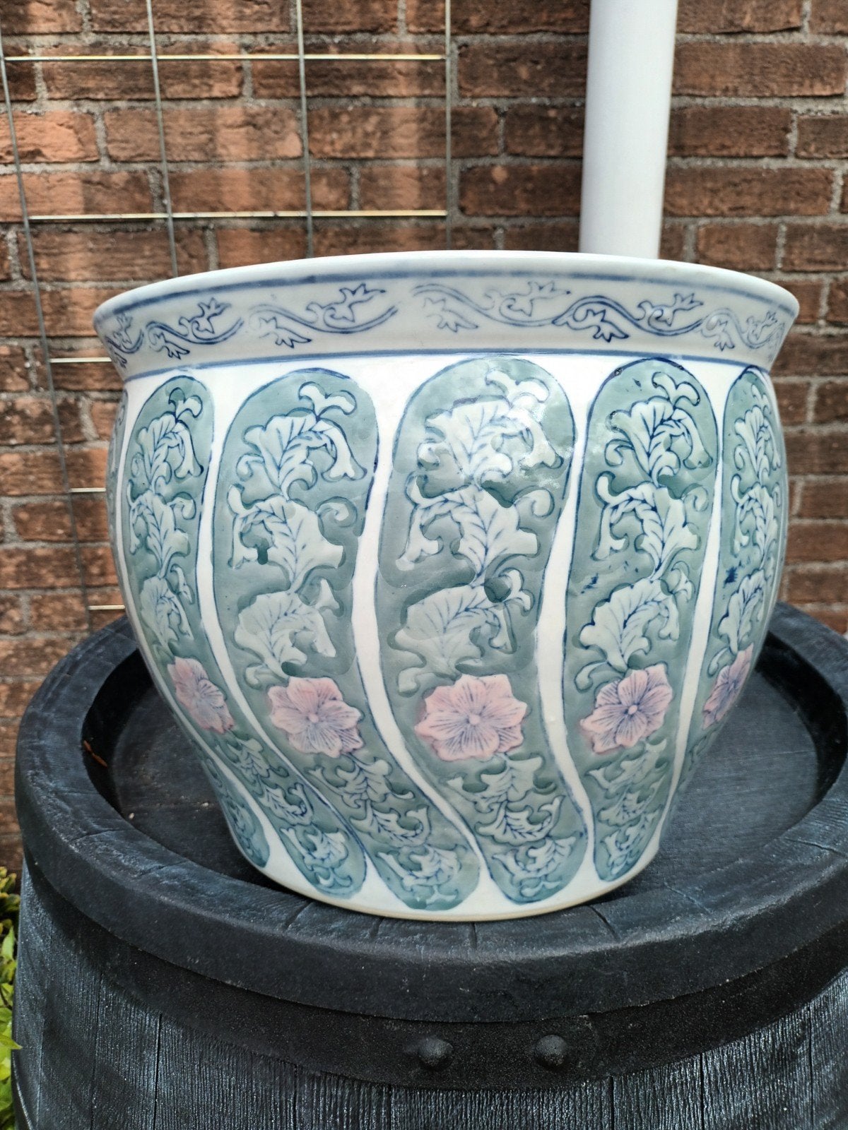 Chineze bloempot groot.  22.50 euro, Ophalen, Steen, Minder dan 30 cm, Rond