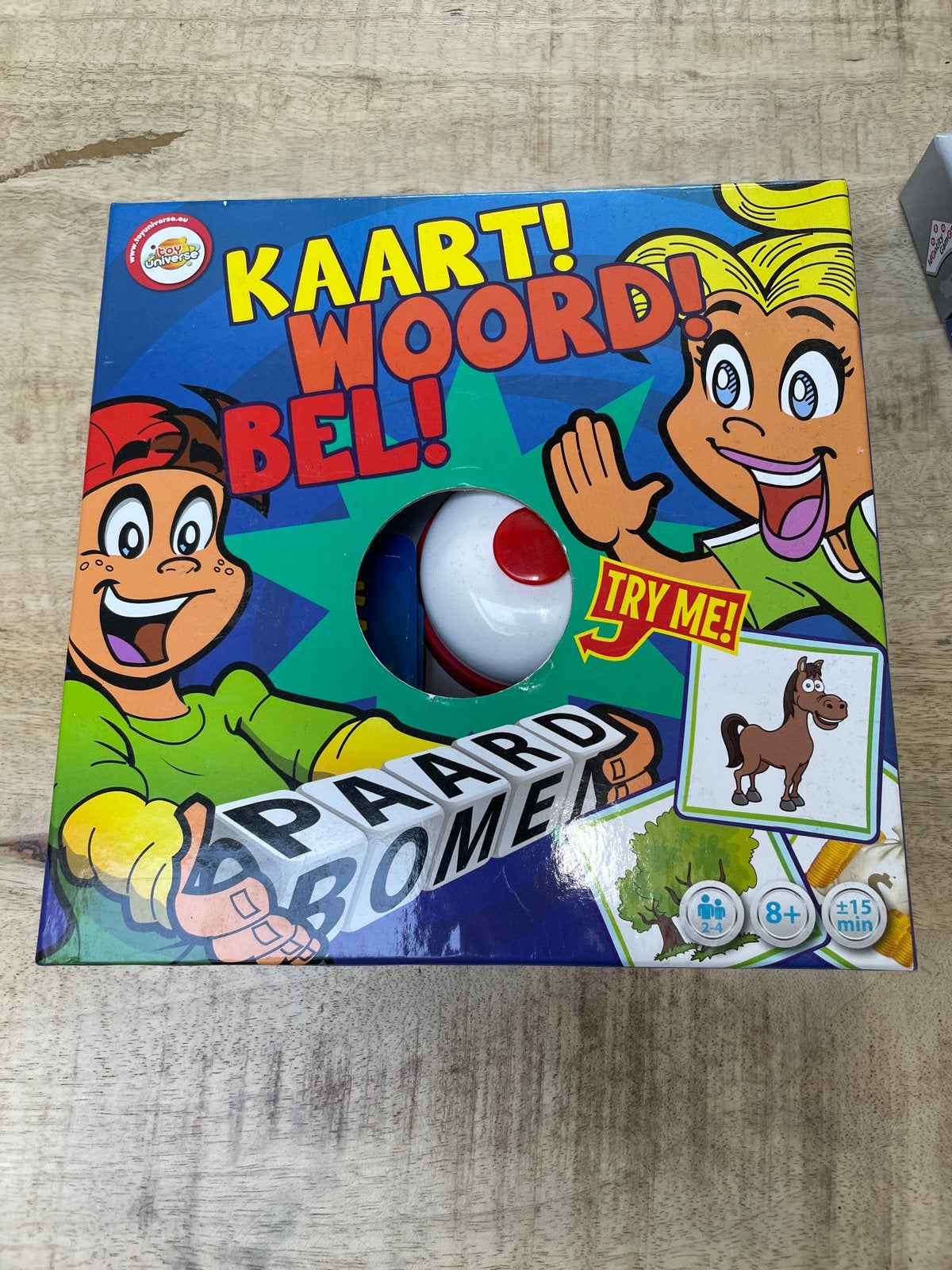 Kaart! Woord! Bel! - Leuk woordspel voor het hele gezin, Een of twee spelers, Ophalen of Verzenden, Zo goed als nieuw