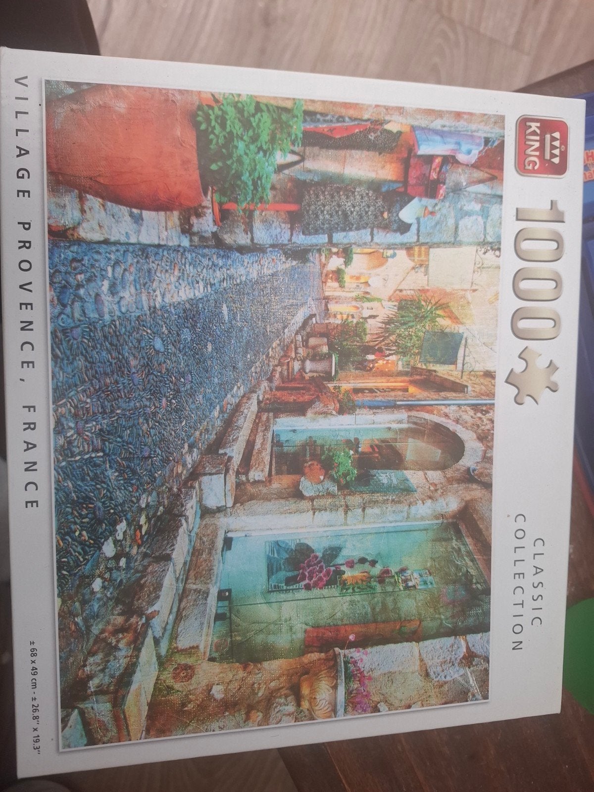 King Legpuzzel 1000 stukjes - Village Provence, France, Ophalen, 500 t/m 1500 stukjes, Gebruikt, Legpuzzel
