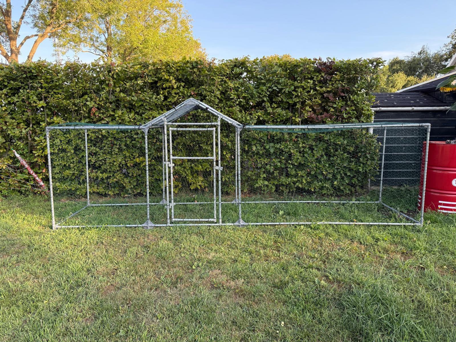 Konijnenren/kippenren 4meter lang x1meter diep, Ophalen, Zo goed als nieuw, Kippenhok of Kippenren