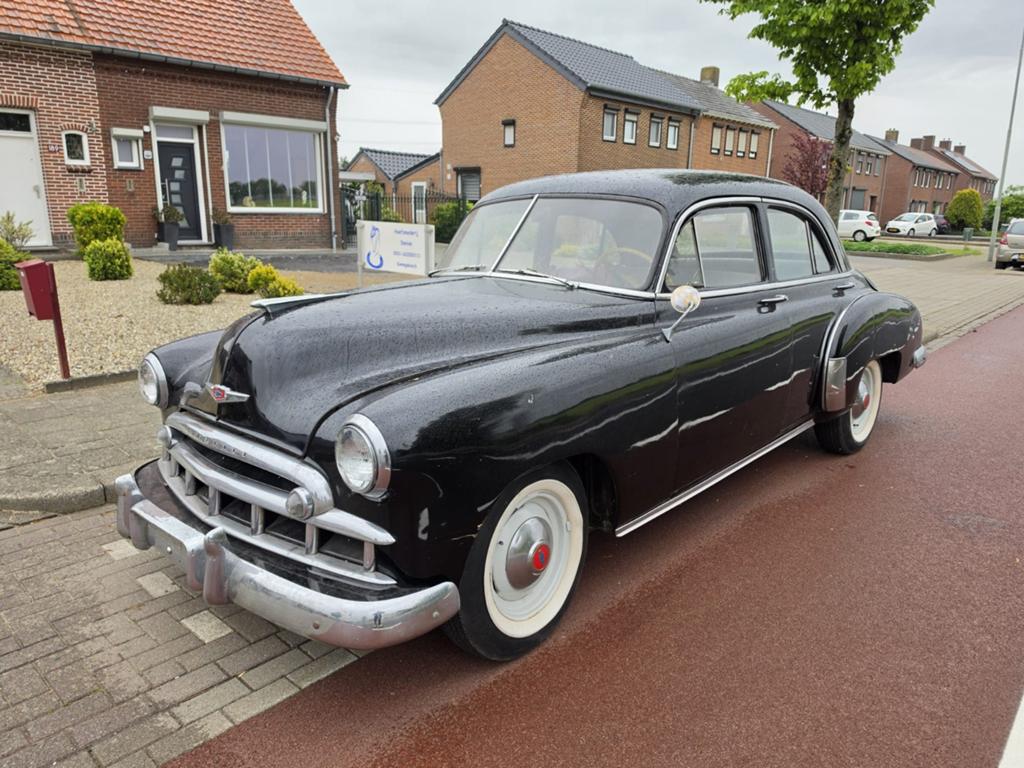 Chevrolet Styleline 1950 4 Liter 6 cilinder, Auto's, Stof, Chevrolet, Zwart, Handgeschakeld