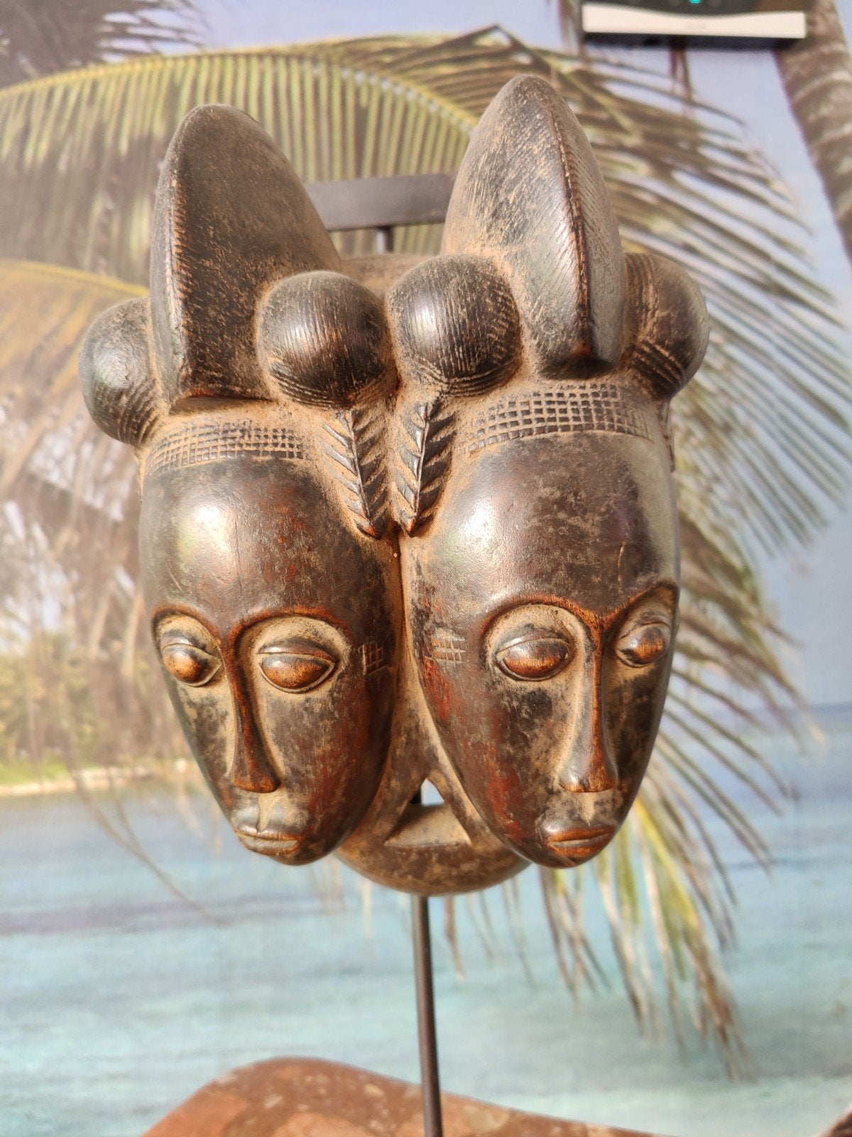 Afrikaans Baule tweeling masker, Ophalen of Verzenden