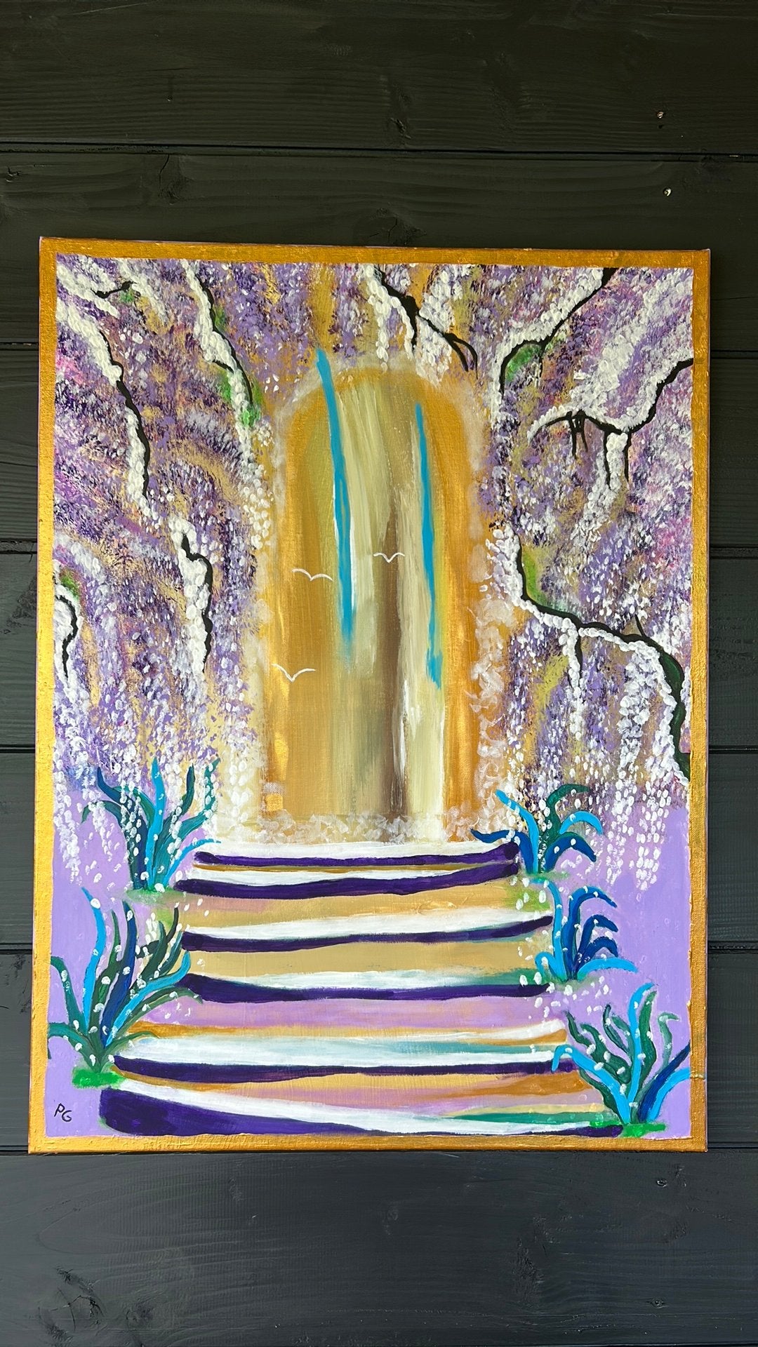 Te koop schilderij 77 bij 55 cm, Antiek en Kunst, Ophalen
