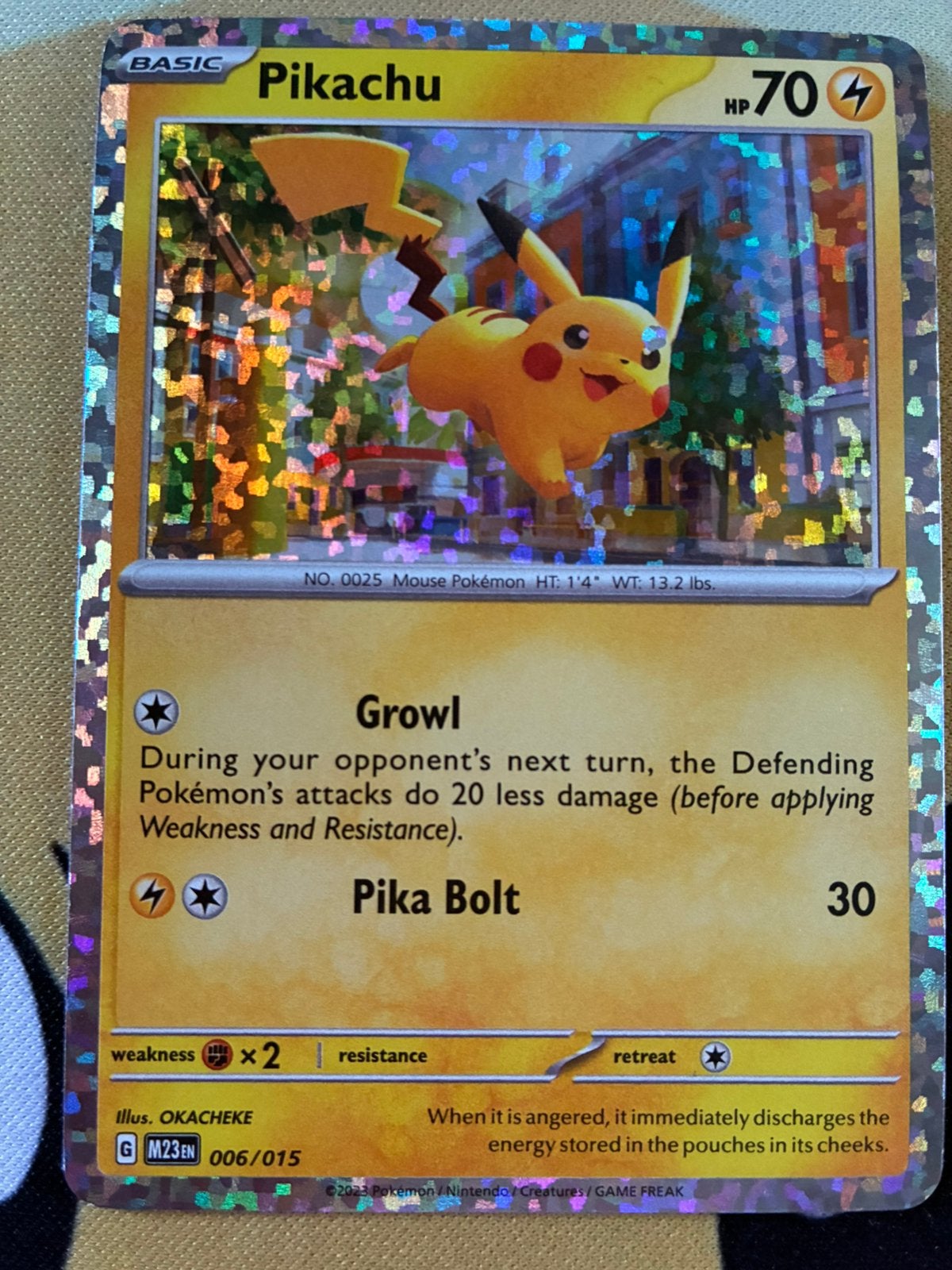 Pikachu 006/015 McDonald’s 2023 Confetti Holo, Ophalen of Verzenden, Zo goed als nieuw