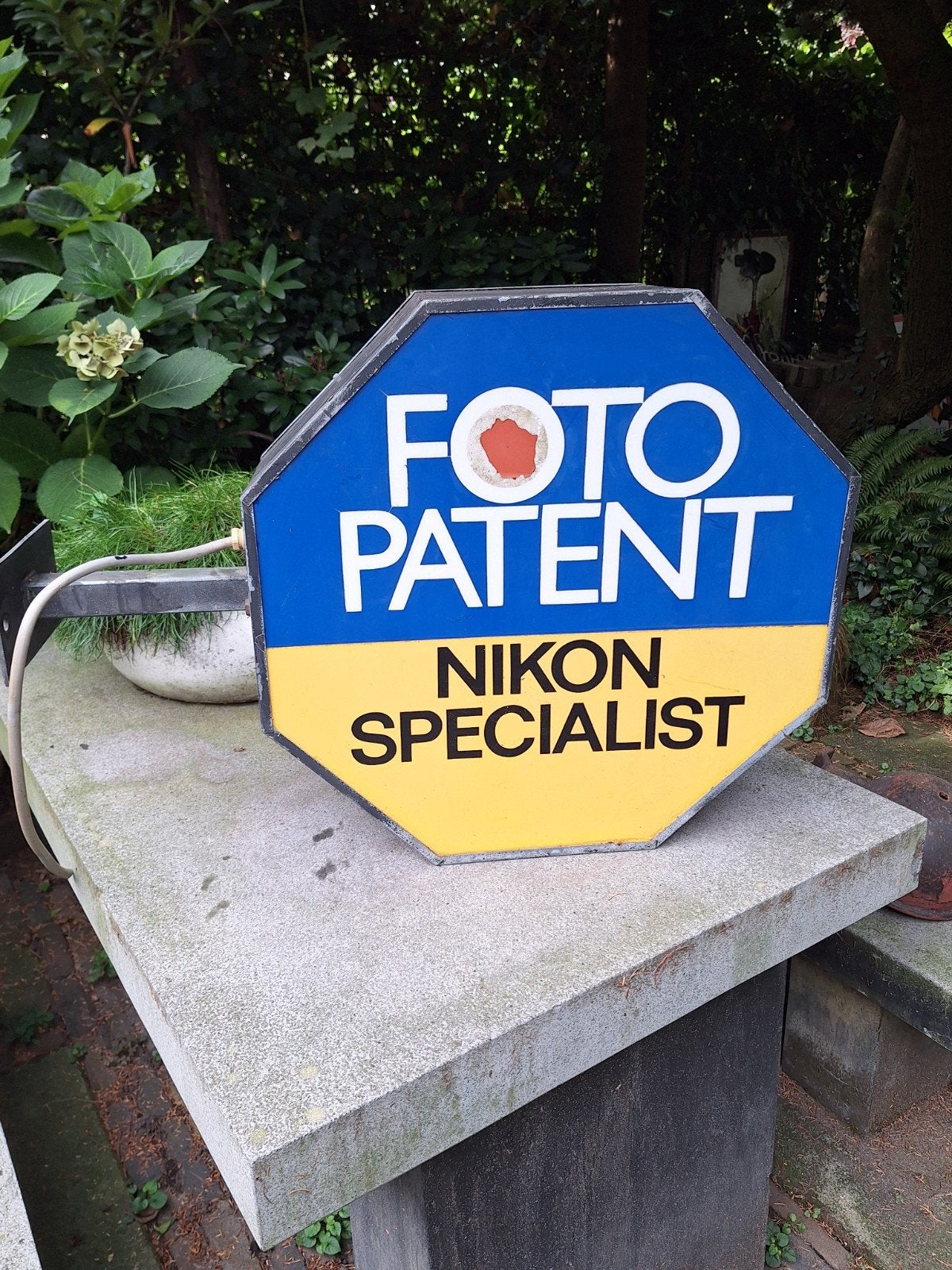 RECLAME UITHANGBORD Nikon Foto., Ophalen, Gebruikt, Reclamebord