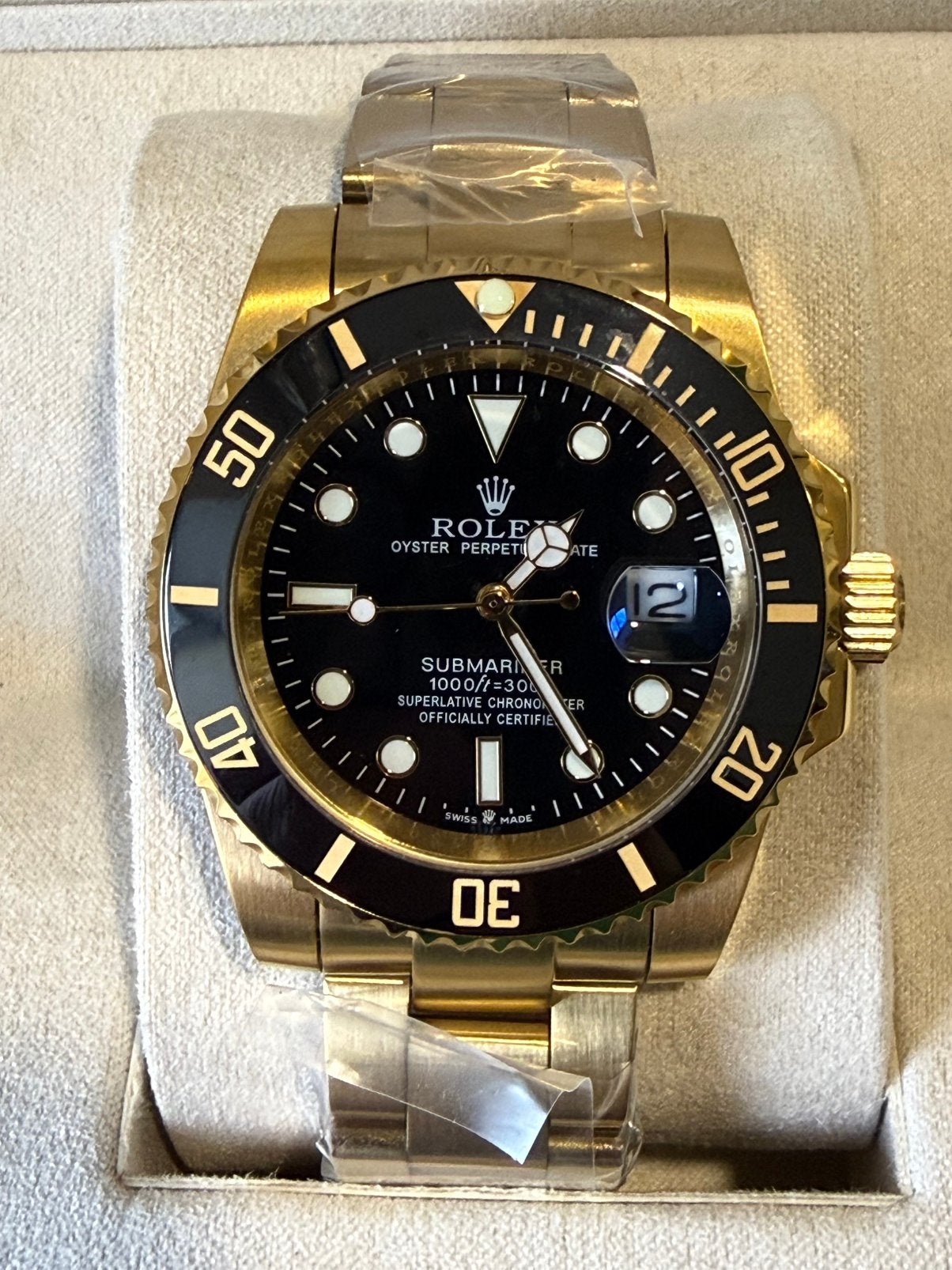 Rolex submariner goud, Ophalen of Verzenden, Waterdicht, Nieuw, Android