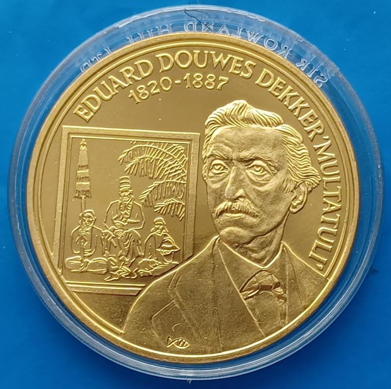 Penning Eduard Douwes Dekker Multatuli - serie Beroemdheden, Postzegels en Munten, Verzenden, Overige materialen, Nederland