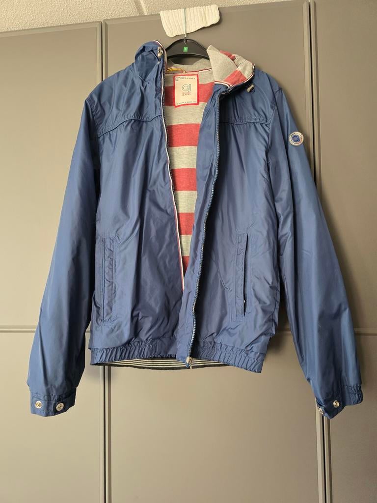 Gaudi herenjas maat L - Blauw met gestreepte voering, Maat 52/54 (L), Blauw, Ophalen of Verzenden, Gedragen