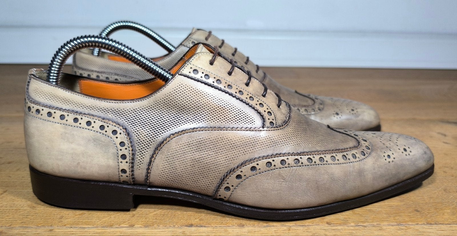 Santoni exclusieve herenschoenen maat 7,5 / 41,5, Ophalen, Overige kleuren, Zo goed als nieuw, Santoni