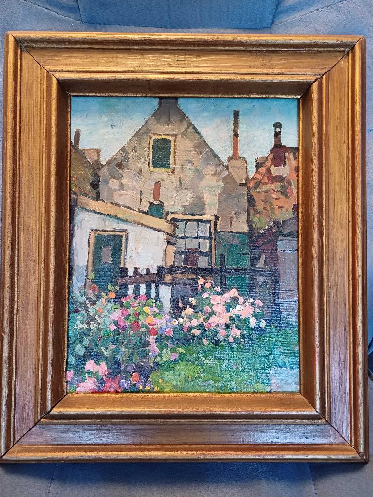 Fleurig olieverfschilderij met bloeiende Hortensia's, Antiek en Kunst, Ophalen of Verzenden