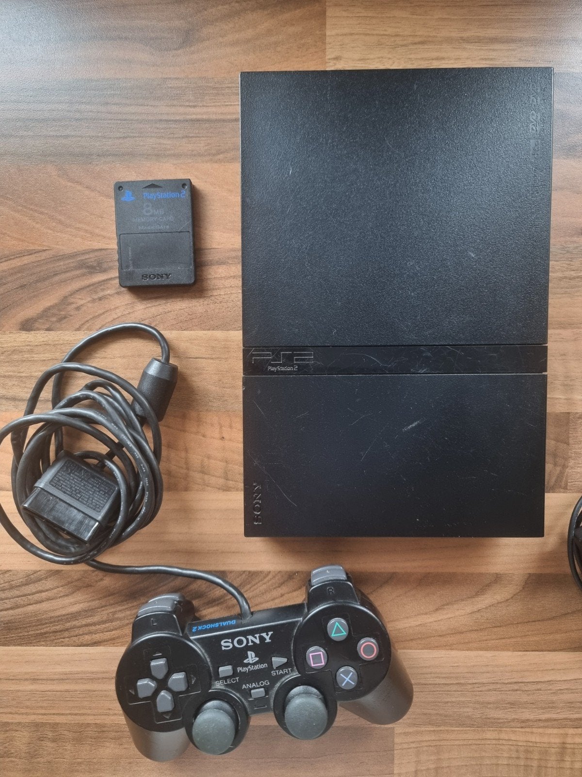 PS2 Slim, Spelcomputers en Games, Spelcomputers | Sony PlayStation 2, Gebruikt, Met 1 controller, Ophalen of Verzenden