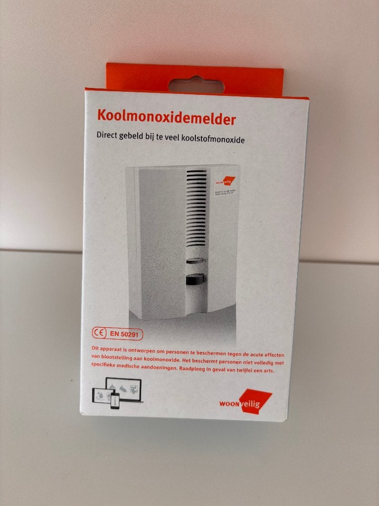 WoonVeilig koolmonoxidemelder (CO-melder) – nieuw in doos, Detector, Sensor of Melder, Nieuw, Ophalen of Verzenden, Rook