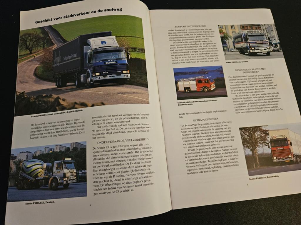Brochure Scania 93 1993, Ophalen of Verzenden, Zo goed als nieuw, Overige merken