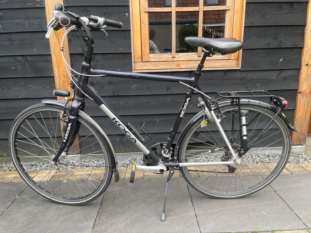 Koga Roadspeed herenfiets 60 inch - 27 versnellingen, Fietsen en Brommers, Fietsen | Heren | Herenfietsen, Gebruikt, Velgrem, Versnellingen