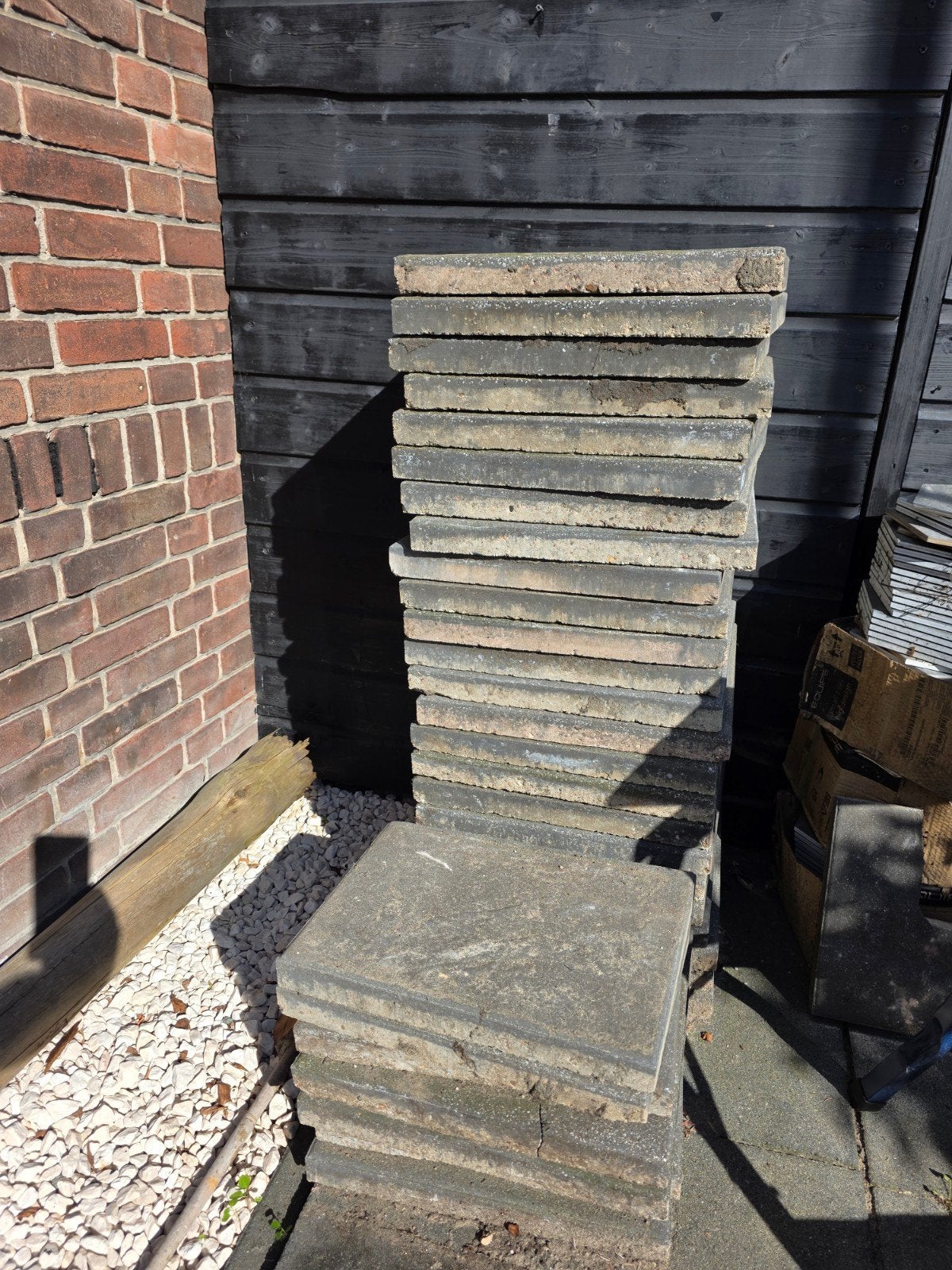 Betontegels 40 x 40, Ophalen, Gebruikt, Beton, Terrastegels