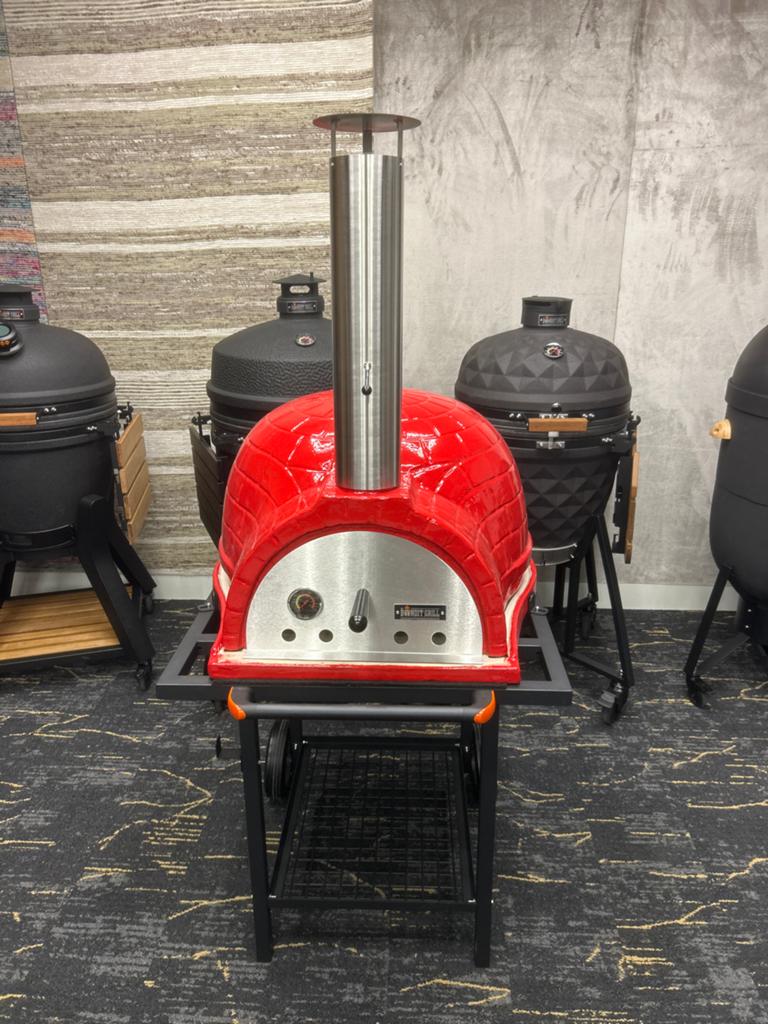 Houtgestookte Pizza Oven Rood incl. Schep & Borstel, Ophalen of Verzenden, Nieuw