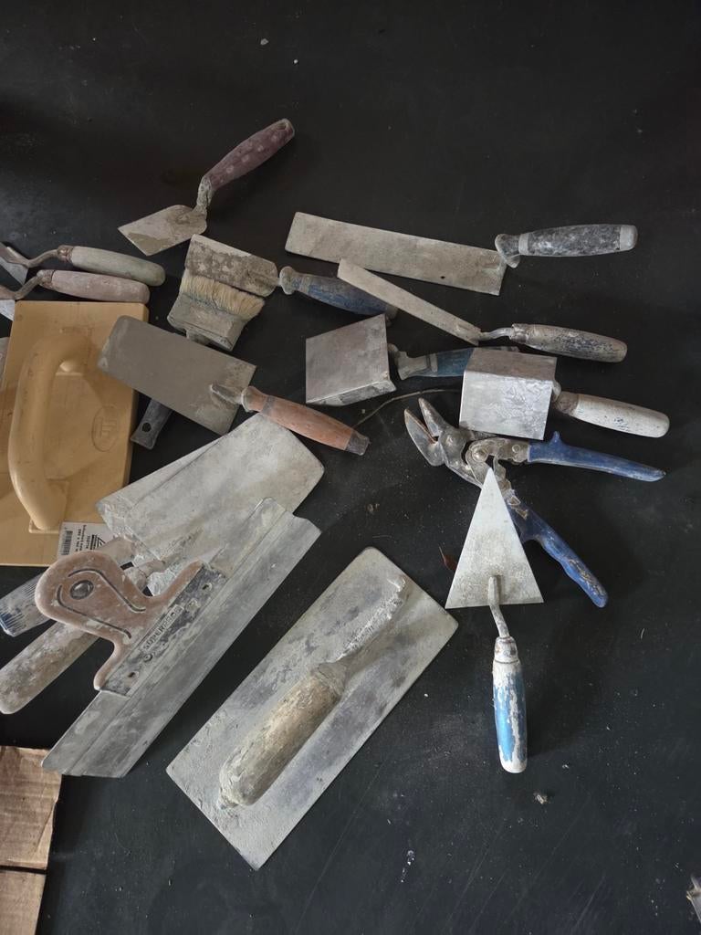 Stucadoorsgereedschap - Gebruikt maar nog prima, Doe-het-zelf en Verbouw, Gereedschap | Handgereedschap, Ophalen, Gebruikt
