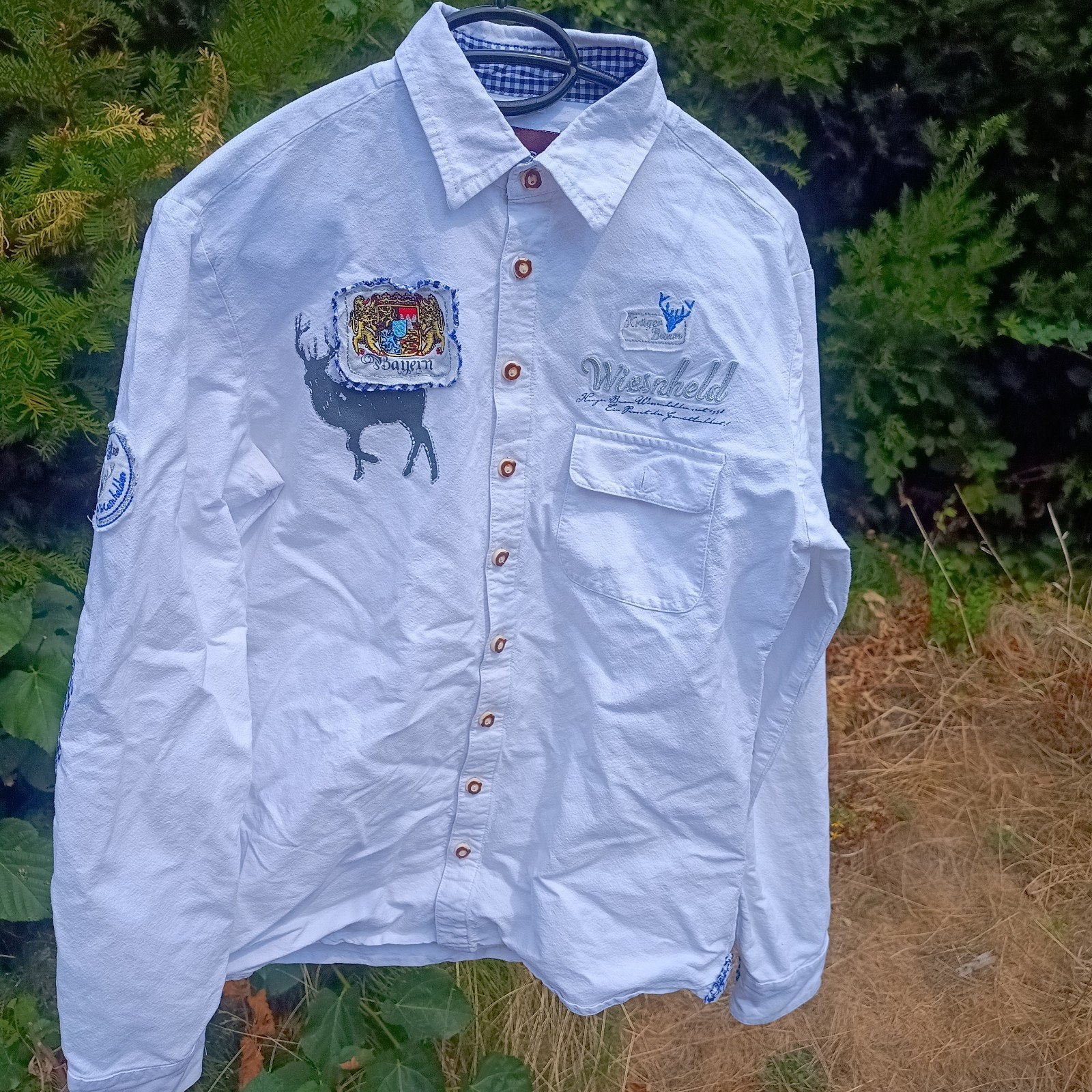 Bayerisch maat 39 / M trachten overhemd Krüger, Kleding | Heren, Maat 48/50 (M), Ophalen of Verzenden, Overige thema's, Krüger