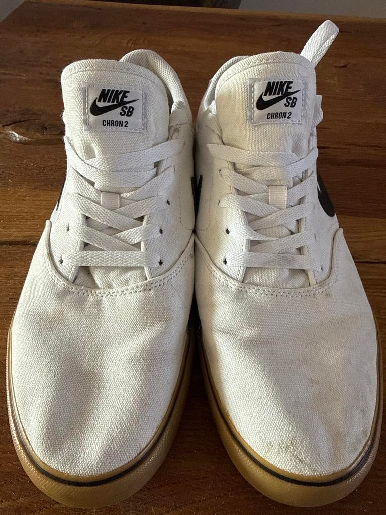 Nike SB Chron 2 sneakers wit maat 46, Ophalen of Verzenden, Gedragen, Wit, Sneakers of Gympen