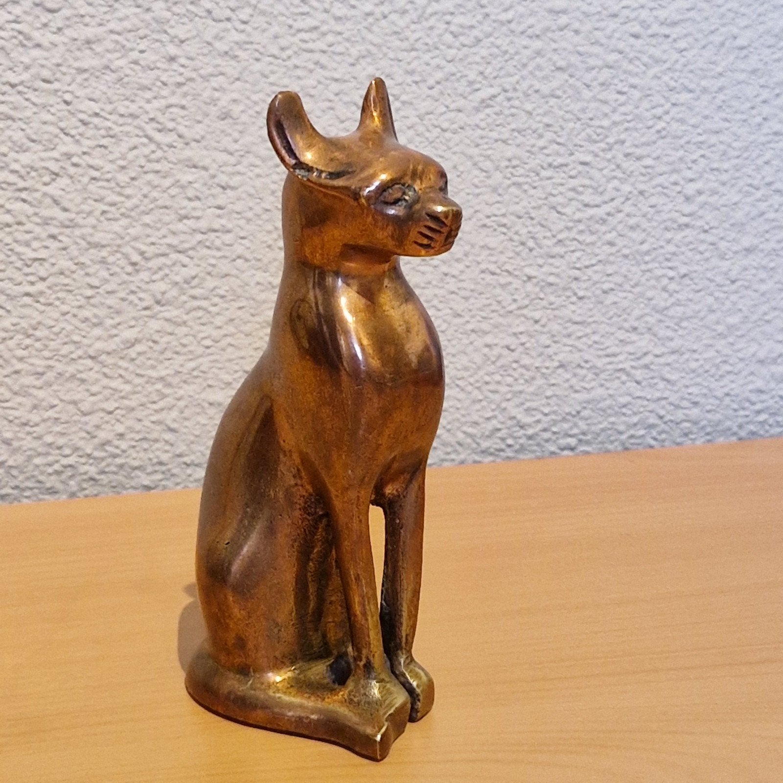 koperen of messing beeldje van kat of katachtige, Ophalen of Verzenden