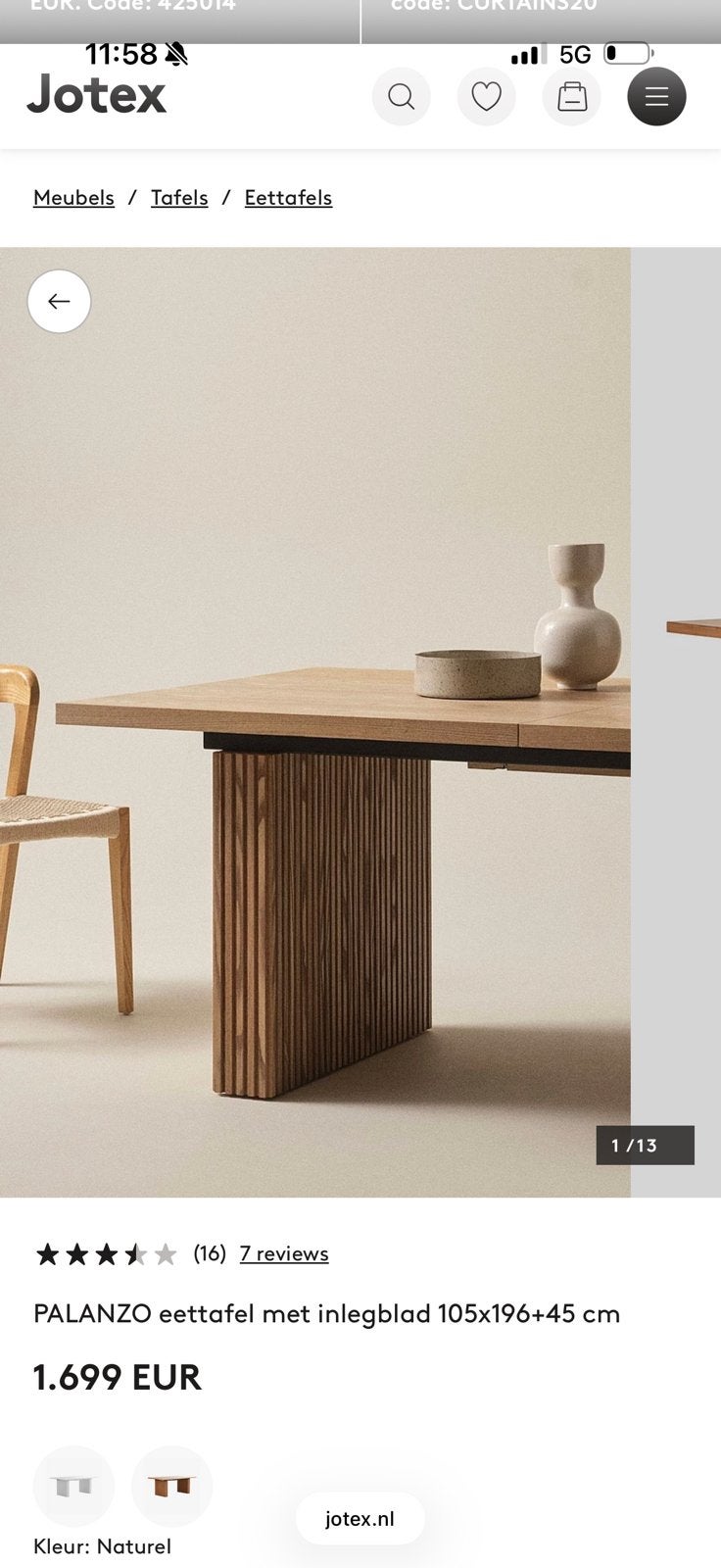 Mooie uitschuifbare houten eettafel, Huis en Inrichting, Ophalen, Zo goed als nieuw, Rechthoekig, 50 tot 100 cm