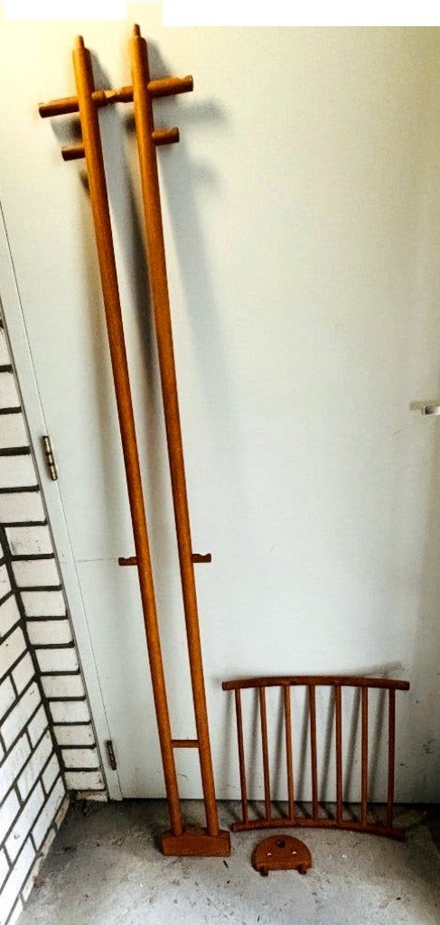 3 onderdelen Vintage Houten Wandkapstok Spijlen / IKEA?, Gebruikt, 150 tot 200 cm, Hout, Ophalen