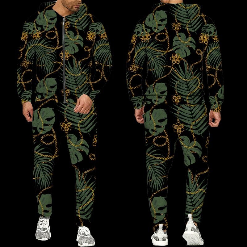 Heren barok joggingpak 12 zwart groen goud luxe, Nieuw, Overige maten, Algemeen, Meerkleurig