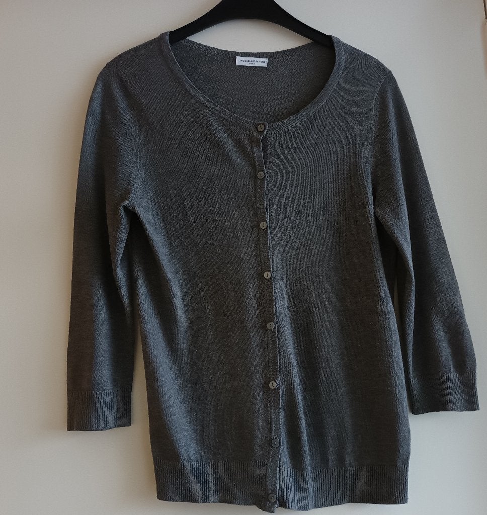 mooi grijs vest Jacqueline de Yong mt S, Maat 38/40 (M), Ophalen of Verzenden, Zo goed als nieuw, Grijs