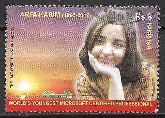 Pakistan 2012 Computerexpert Arfa Karim, Verzenden, Gestempeld, Zuid-Azië