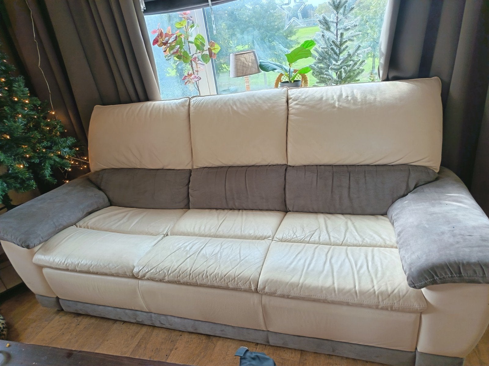 3 zits +2 relax stoelen, Ophalen, Gebruikt, Overige maten, Leer