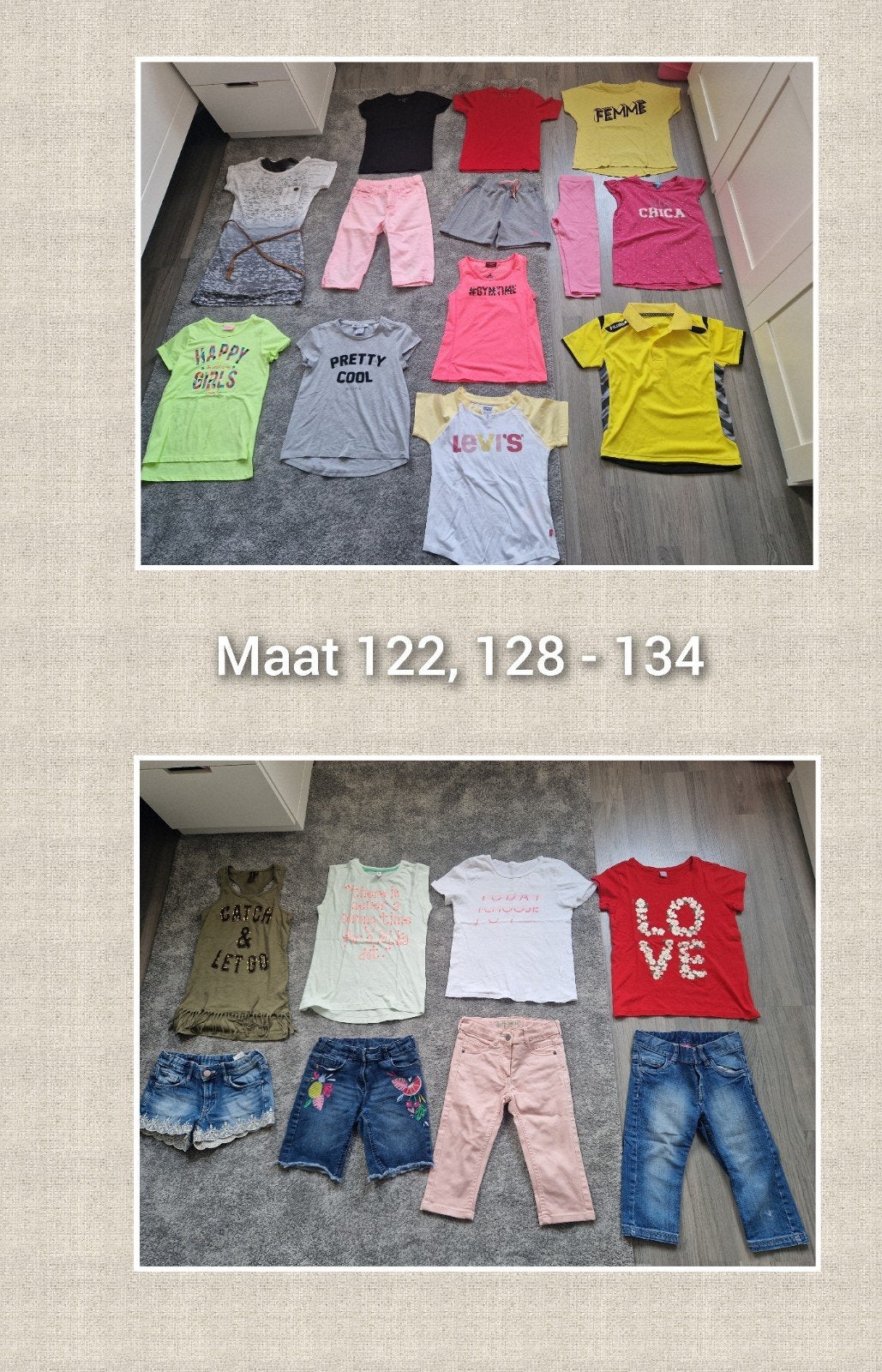 Pakket (merk) kleding maat 122, 128 - 134, Ophalen of Verzenden, Zo goed als nieuw, Overige maten