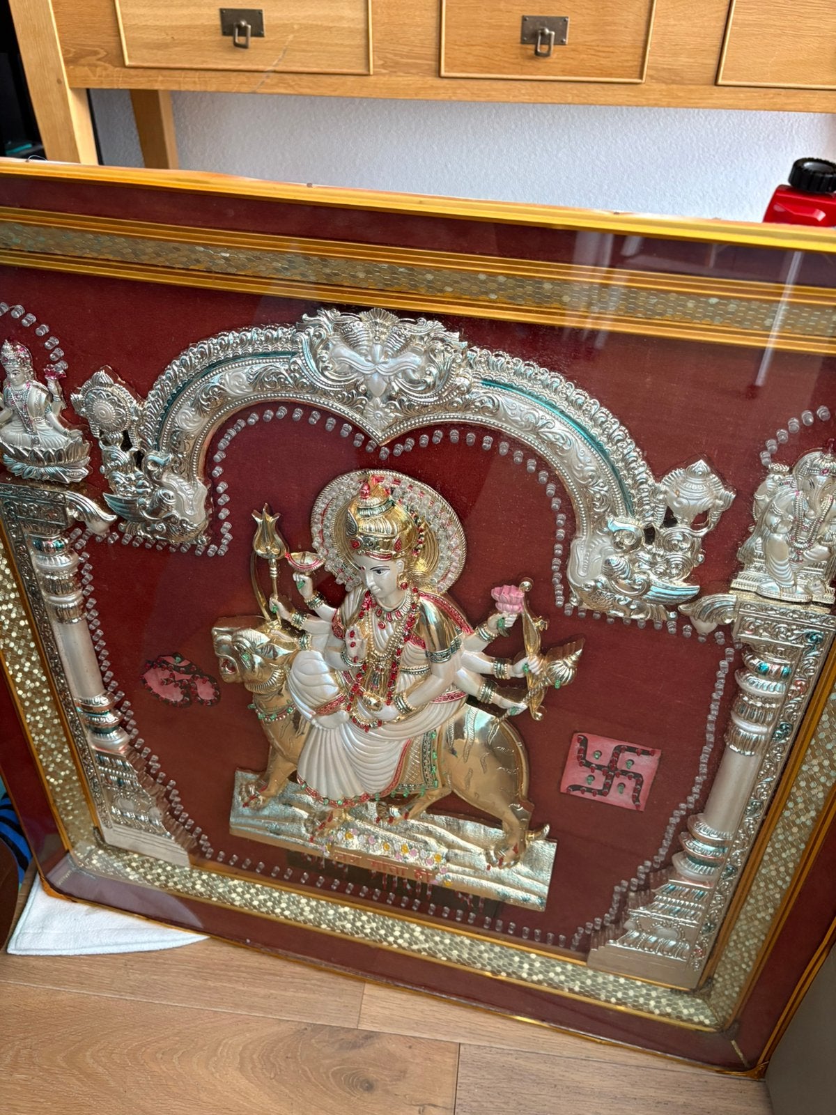 Durga lijst met lichtjes, Ophalen of Verzenden, Zo goed als nieuw, Fotolijst, Goud