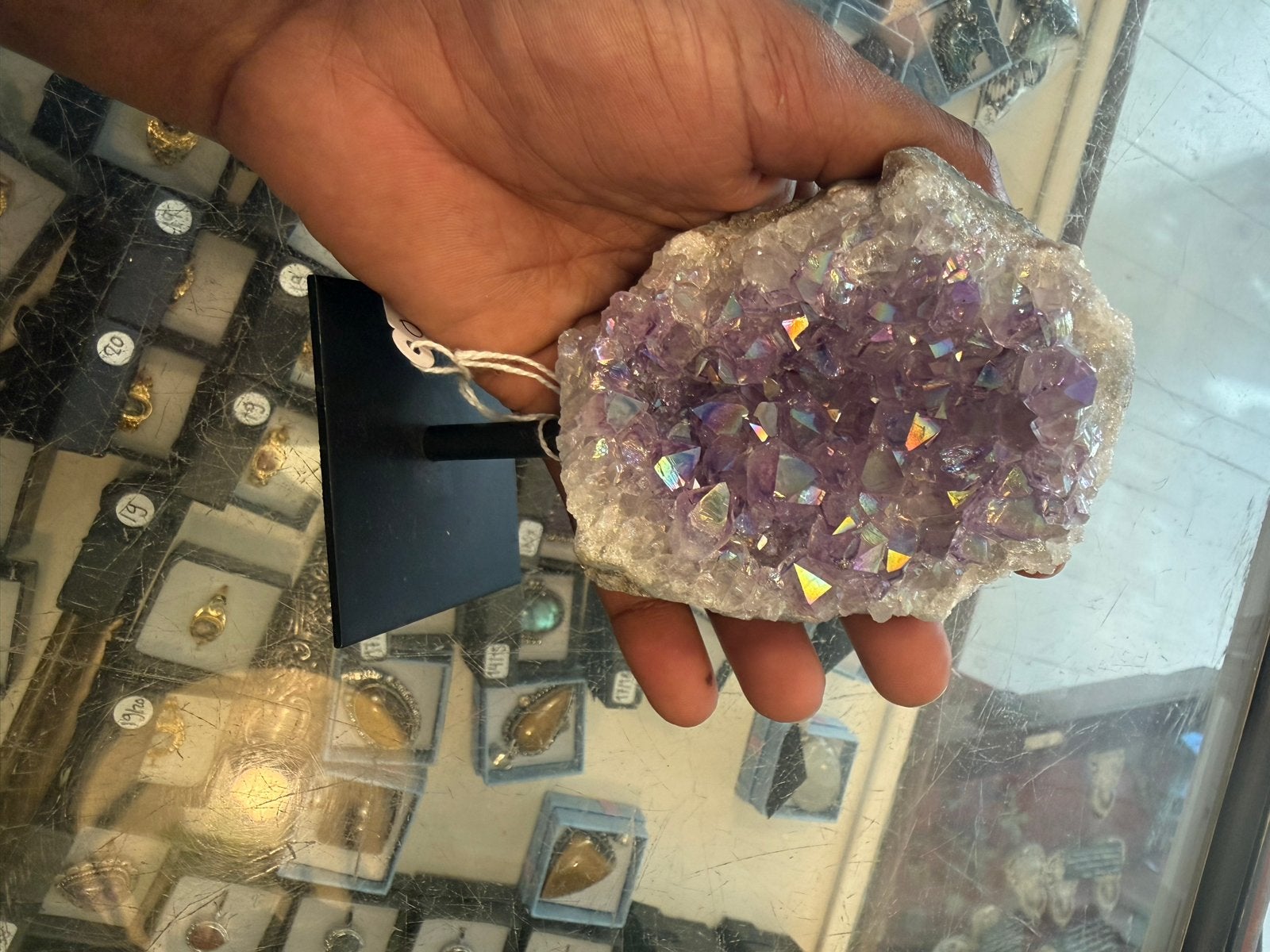 Prachtige Amethist Geode - Aura Kwarts Kristal, Ophalen, Mineraal