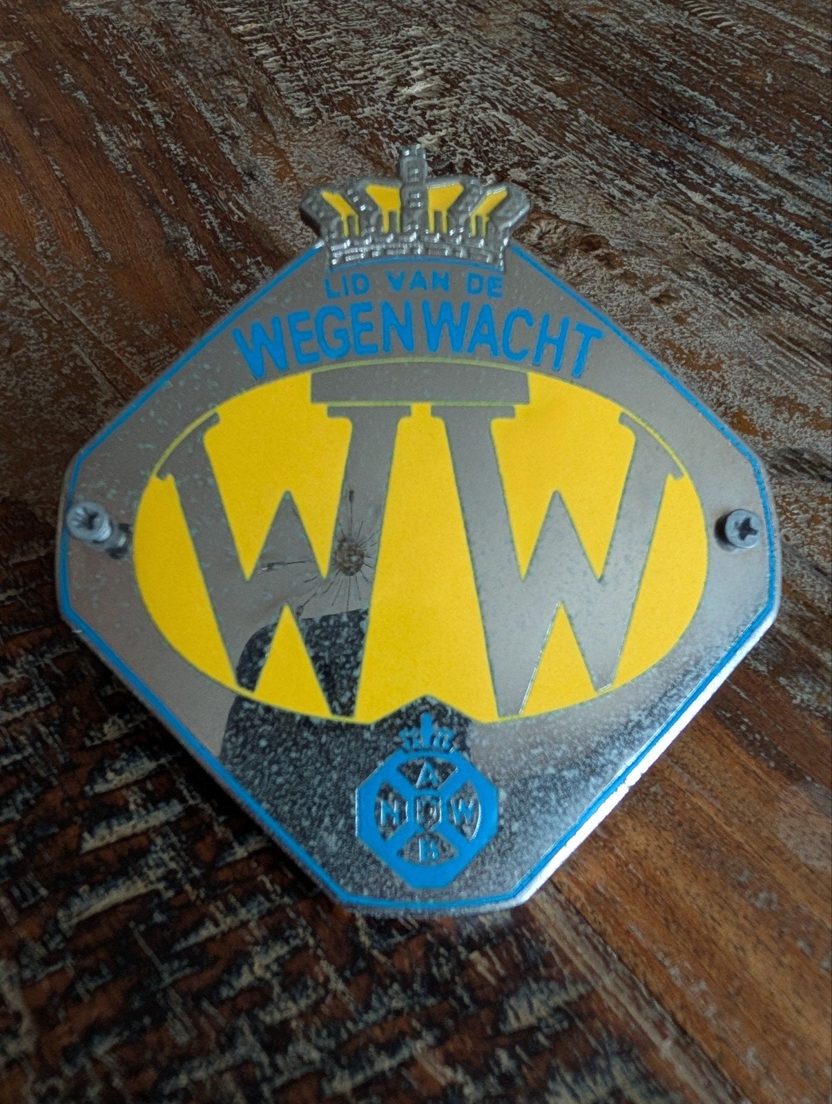 Origineel ANWB Wegenwacht Embleem - Lid van de Wegenwacht, Ophalen of Verzenden