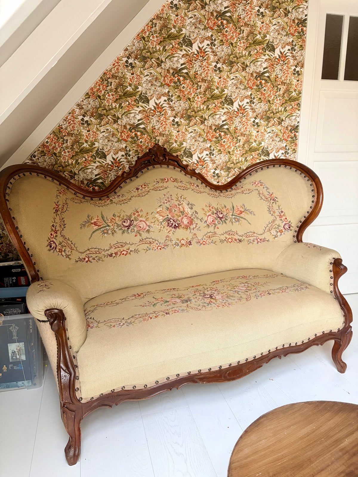 Antieke Victoriaanse salonbank, Antiek en Kunst, Antiek | Meubels | Stoelen en Banken, Ophalen