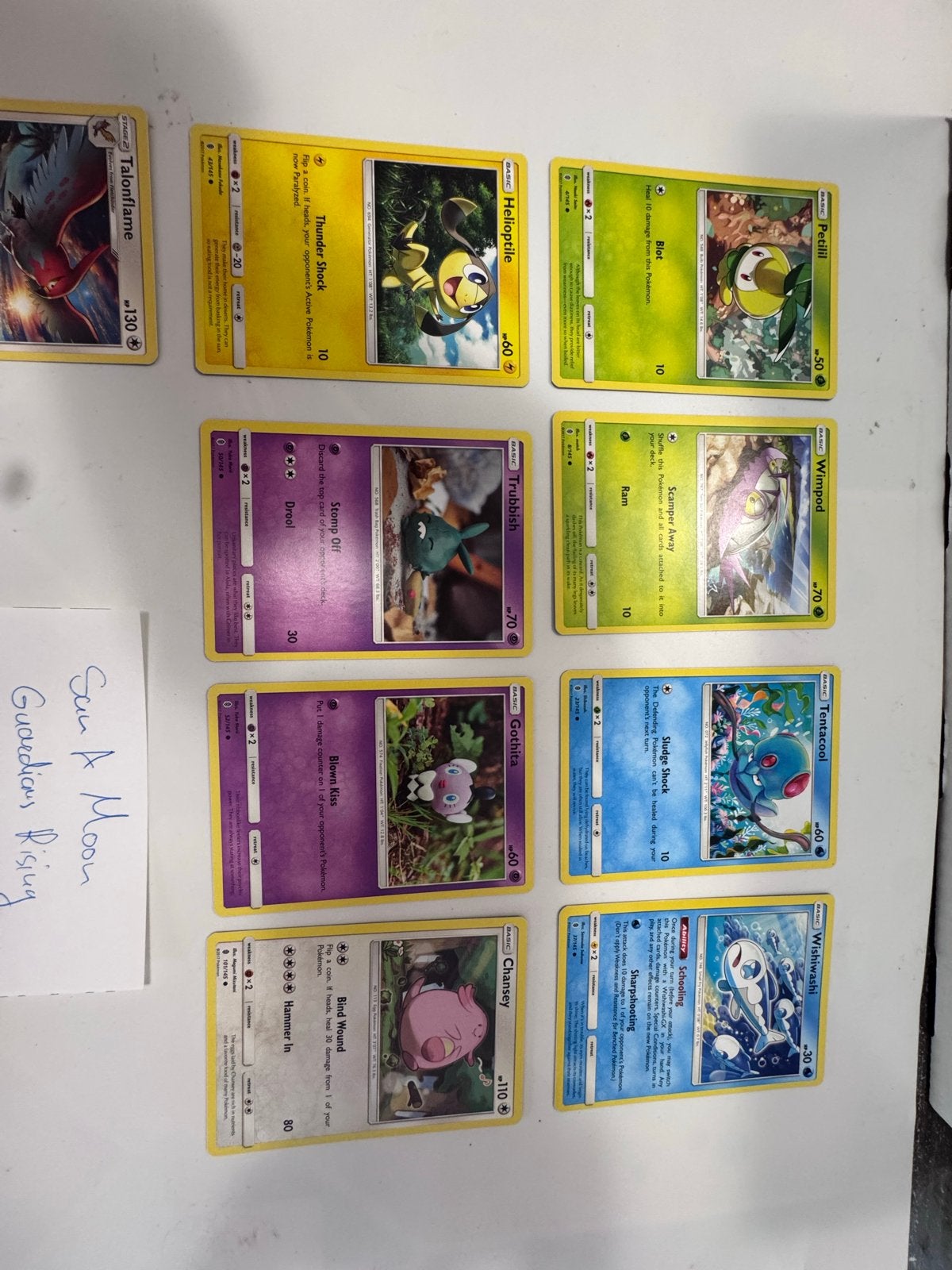 Pokémon kaarten - , Sun & Moon Guardians Rising, Ophalen of Verzenden, Gebruikt, Meerdere kaarten