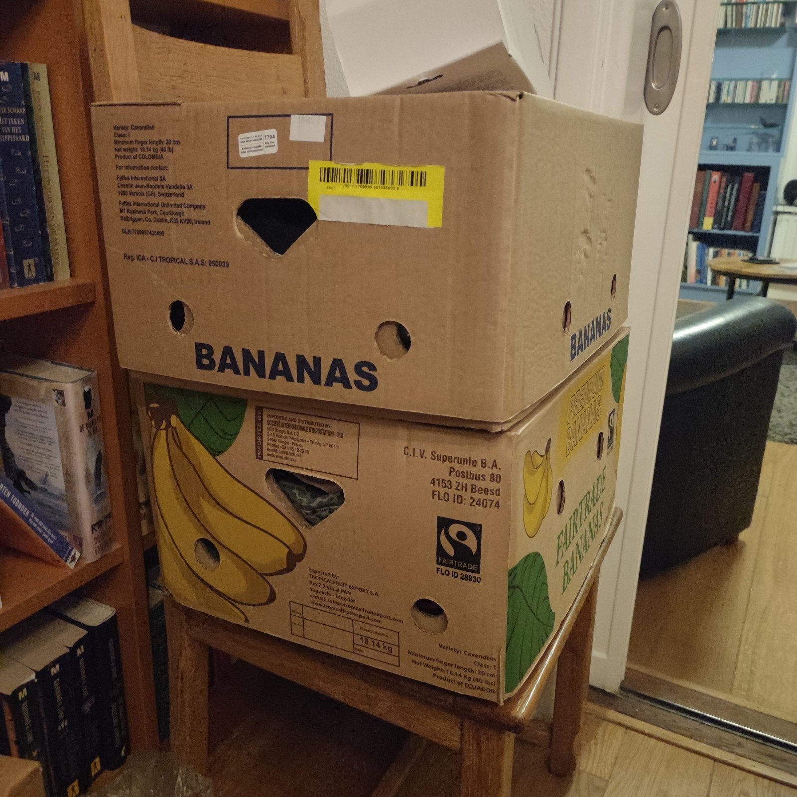 Bananendozen GRATIS, Ophalen, Doos, 40 tot 60 cm, 50 tot 75 cm