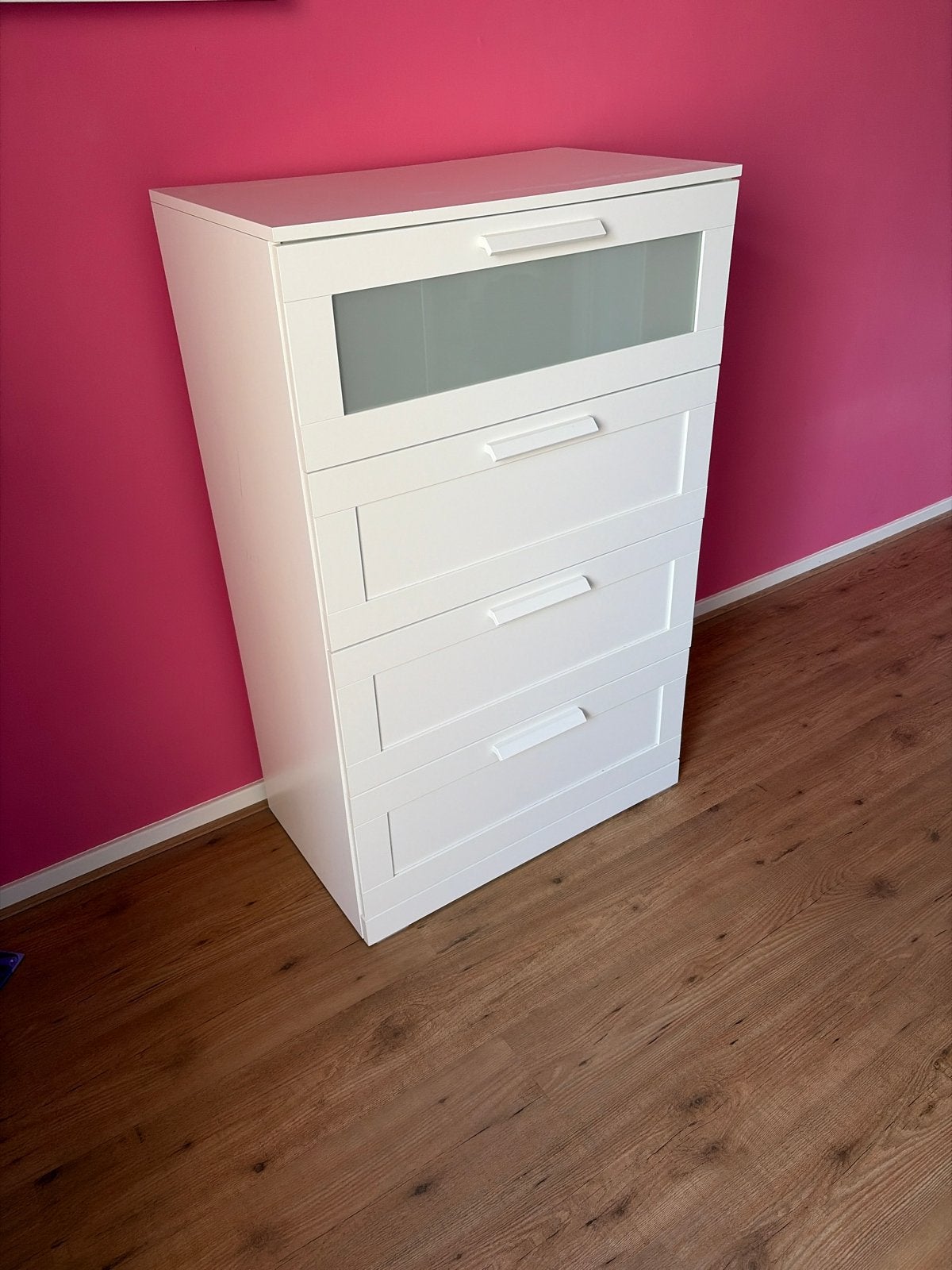 IKEA Brimnes ladekast met 4 lades - wit, Ophalen, 100 tot 150 cm, 50 tot 100 cm, Zo goed als nieuw