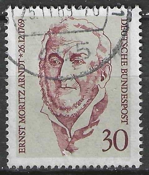 Duitsland Bundespost 1969 - Yvert 474 - Ernst Arndt (ST), Verzenden, BRD, Gestempeld